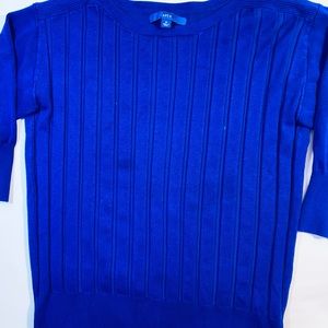 Apt. 9-  Blue Top. 3/4 sleeves. Size Medium. Warm and Elegant.